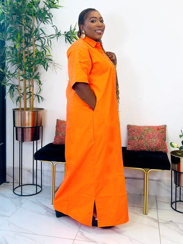 LETICIA COTTON MAXI DRESS (Orange)