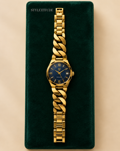 Windsor Cuban-Link Bracelet Watch – Gold
