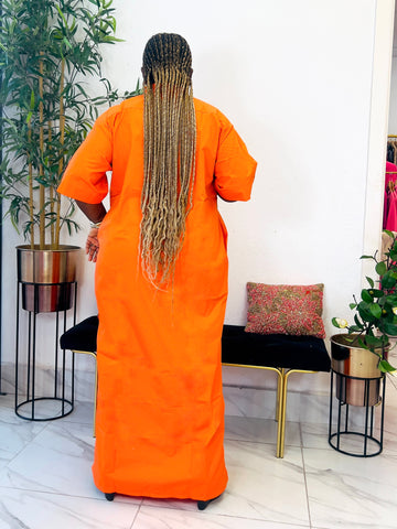 LETICIA COTTON MAXI DRESS (Orange)