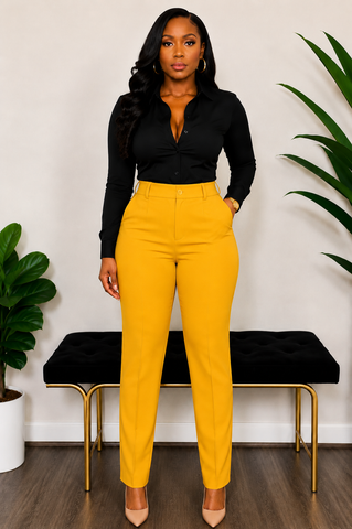 Le Chic Structured Ankle Pants