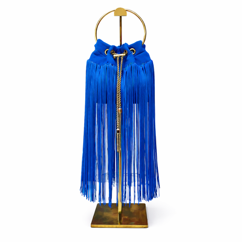 OLGA RETRO TASSEL PURSE (Blue)