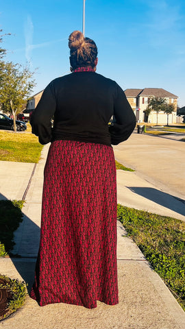 Sovereign Monogram Luxe 2 Piece Maxi Dress & Bomber Jacket Set