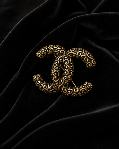 Imperial Crest Vintage Brooch Pin - Gold