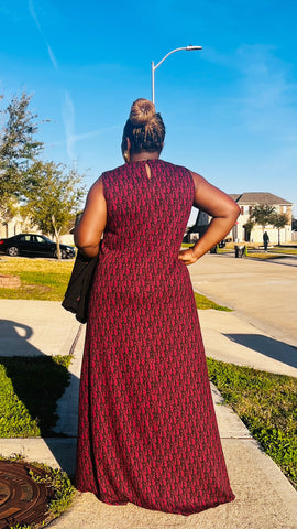 Sovereign Monogram Luxe 2 Piece Maxi Dress & Bomber Jacket Set