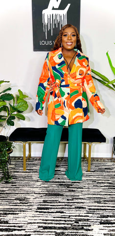 Shirl Multicolor Blazer Dress (Plus size)
