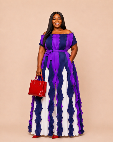 Avelisse Cascade Pleated Statement Miyake Set
