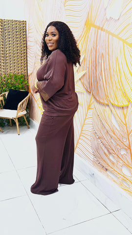 MAVEN EMBELLISHED LUXE MATCHING SET (Coffee Brown)