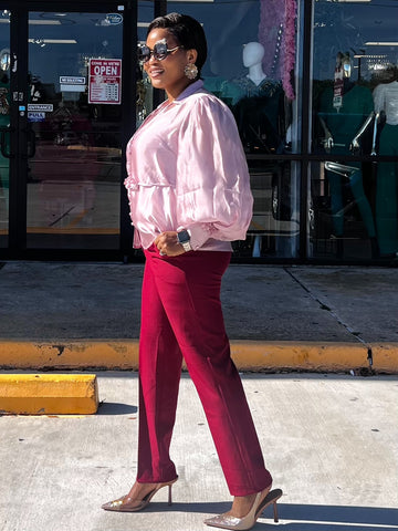 ELOWÈN FLORAL DESIGN SATIN BLOUSE