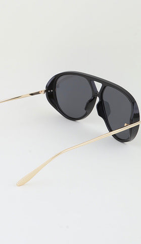 Triara Luxe Aviator Oversized Gradient Shield Sunglasses