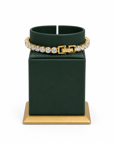 Elissé Tennis Crystal Luxe 3-Piece Jewelry Set - Gold