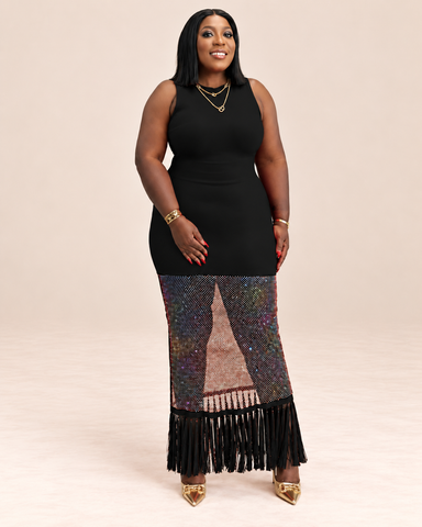 Ravelle Prism Fringe Bandage Dress
