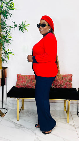 MAYOR BUTTONS V-NECK PANTS SET