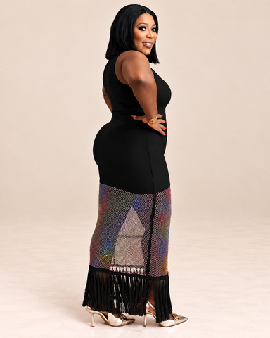Ravelle Prism Fringe Bandage Dress