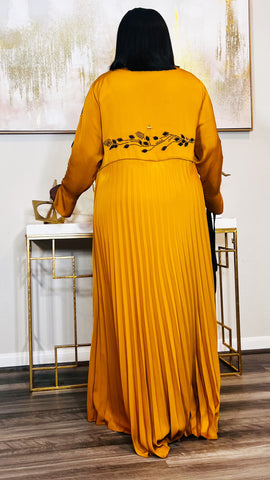 NEEMAH 3 PIECE RHINESTONE KIMONO KAFTAN SET