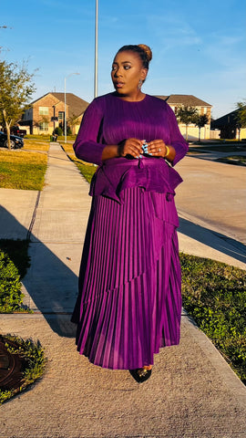 Zafira Royale Pleated Miyake Set