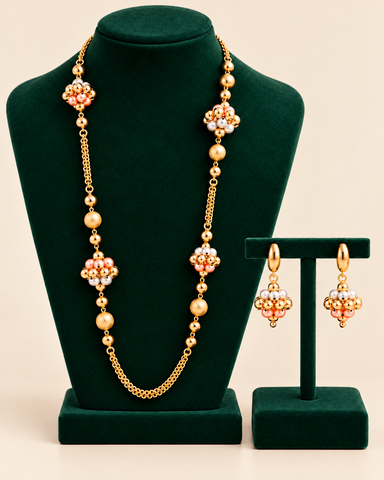 Marzelle Gilded Cluster Jewelry Set