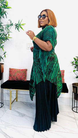 PRE-ORDER E.T.A. 1/04 ATHENS MIYAKE MICRO PLEAT 3 PIECE PANT SET ( Green )