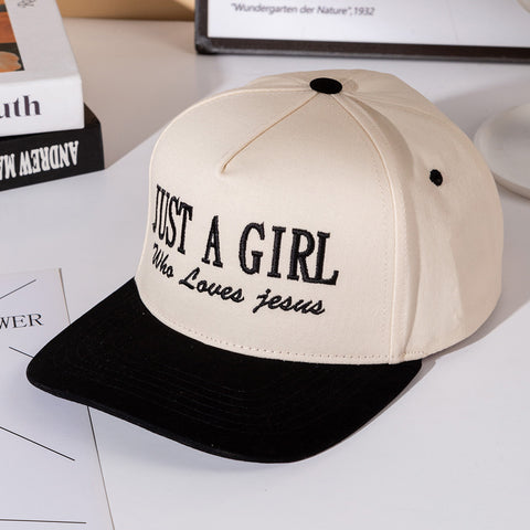 JUST A GIRL FAITH INSPIRED SNAPBACK CAP/HAT ( Black)