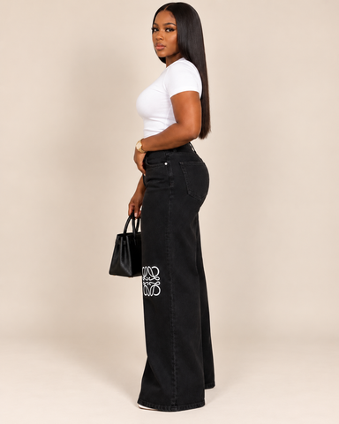 Crestline Emblem Wide-Leg Jeans