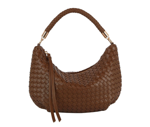 NOMAD WOVEN HOBO BAG (Coffee)