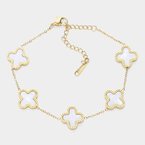 Midas Gold Stainless Steel Clove Bracelet (Non Tarnish)