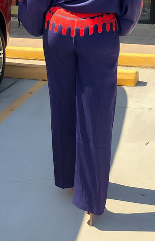 CHERIE SATIN WIDE LEG PANTS