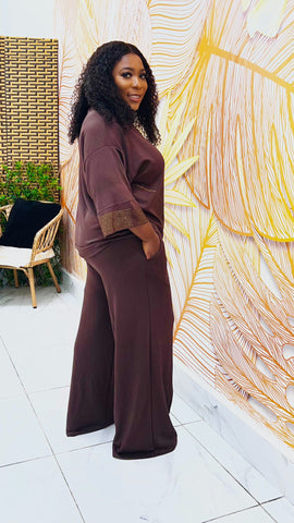 MAVEN EMBELLISHED LUXE MATCHING SET (Coffee Brown)