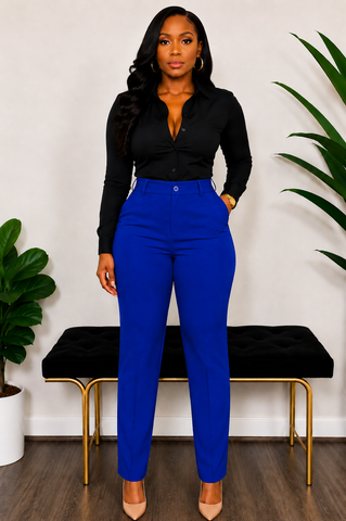 Le Chic Structured Ankle Pants