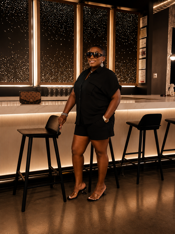 Ibiza Relaxed Utility Chic Shorts Set - Black