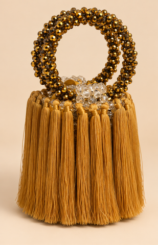 Signature Royale Handcrafted Beaded Fringe Bag