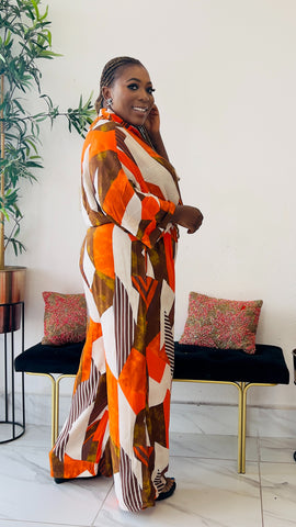 GEO SUNRISE OVERSIZED SHIRT / PANT SET