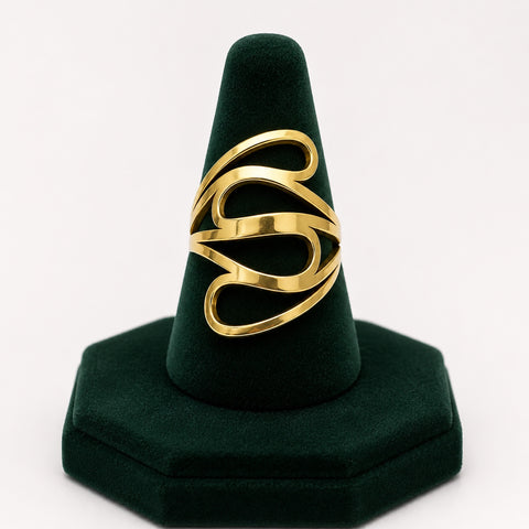 SOLÉNTRA Abstract Flow Ring - Gold