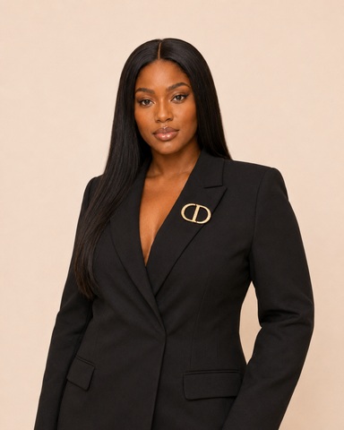 Virelle Sculpted Statement Brooch – Gold