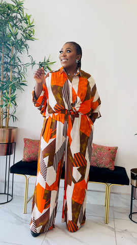GEO SUNRISE OVERSIZED SHIRT / PANT SET