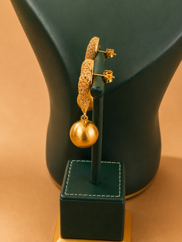 ZURI Matte Orb Statement Earrings