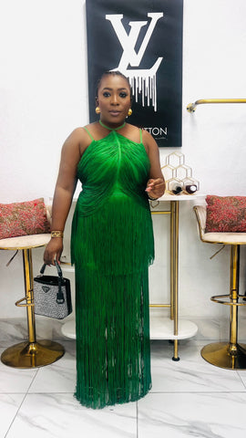 The EMERÉA Luxe Fringe Goddess Dress