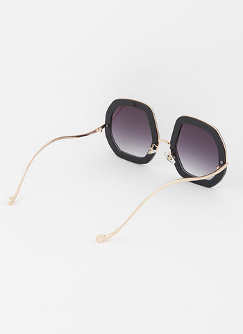 ARIANA GEOMETRIC GLITTER SUNGLASSES