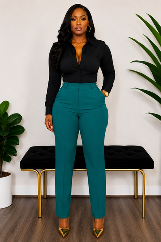 Le Chic Structured Ankle Pants