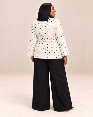 Camille Polka Dot Boyfriend Blazer