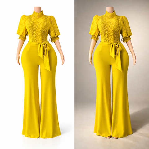 LAVANA LACE WIDE LEG JUMPSUIT