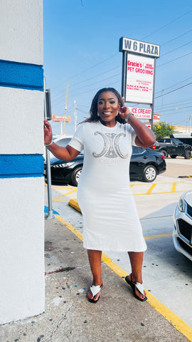 CUSSON EMBELLISHED MIDI DRESS