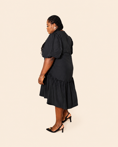 DOLLED UP PUFF SLEEVE DRESS