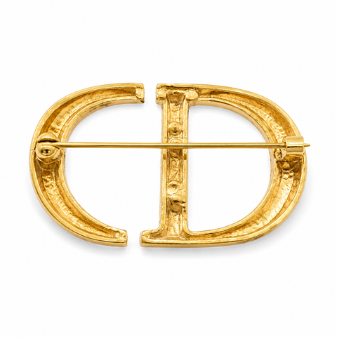 Virelle Sculpted Statement Brooch – Gold