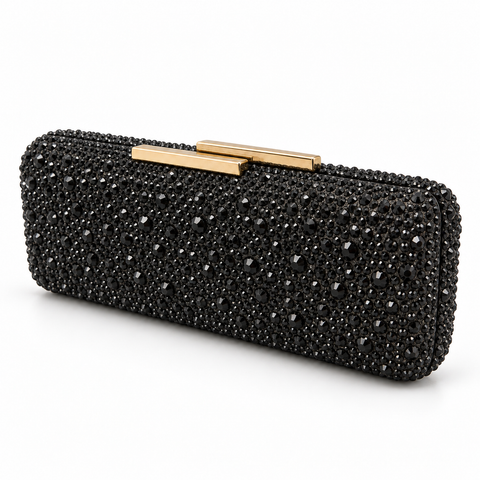 Blythe Crystal Statement Rectangle Clutch Purse