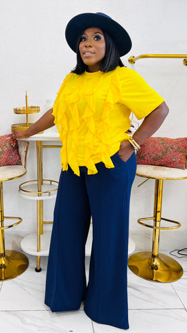 Movita Ruffle Detail Statement Top