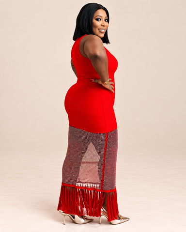 Ravelle Prism Fringe Bandage Dress