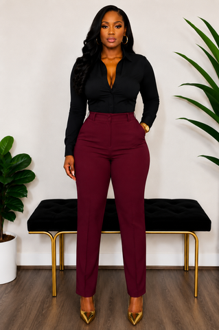 Le Chic Structured Ankle Pants