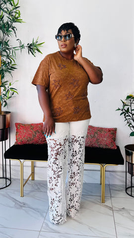 PEARL SHORE LACE TOP / BLOUSE