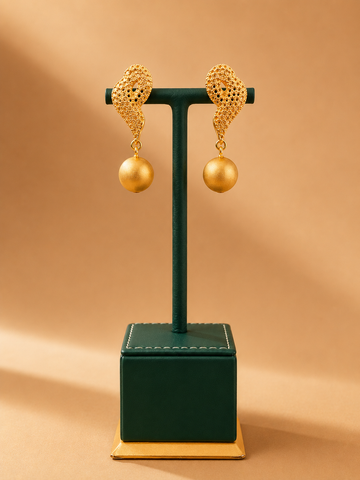 ZURI Matte Orb Statement Earrings