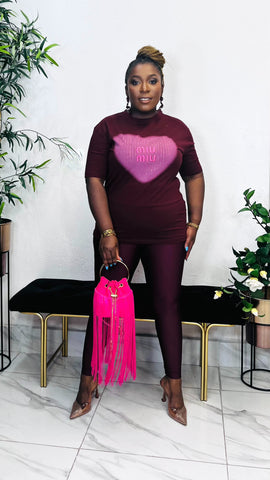 Blush Heart Illusion Graphic Top